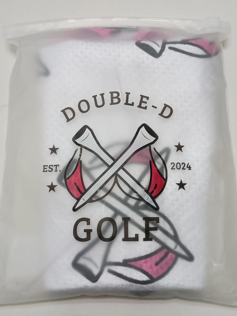 New Double-D Golf Towel For Breast Cancer Awareness * Save The Ta-Tas